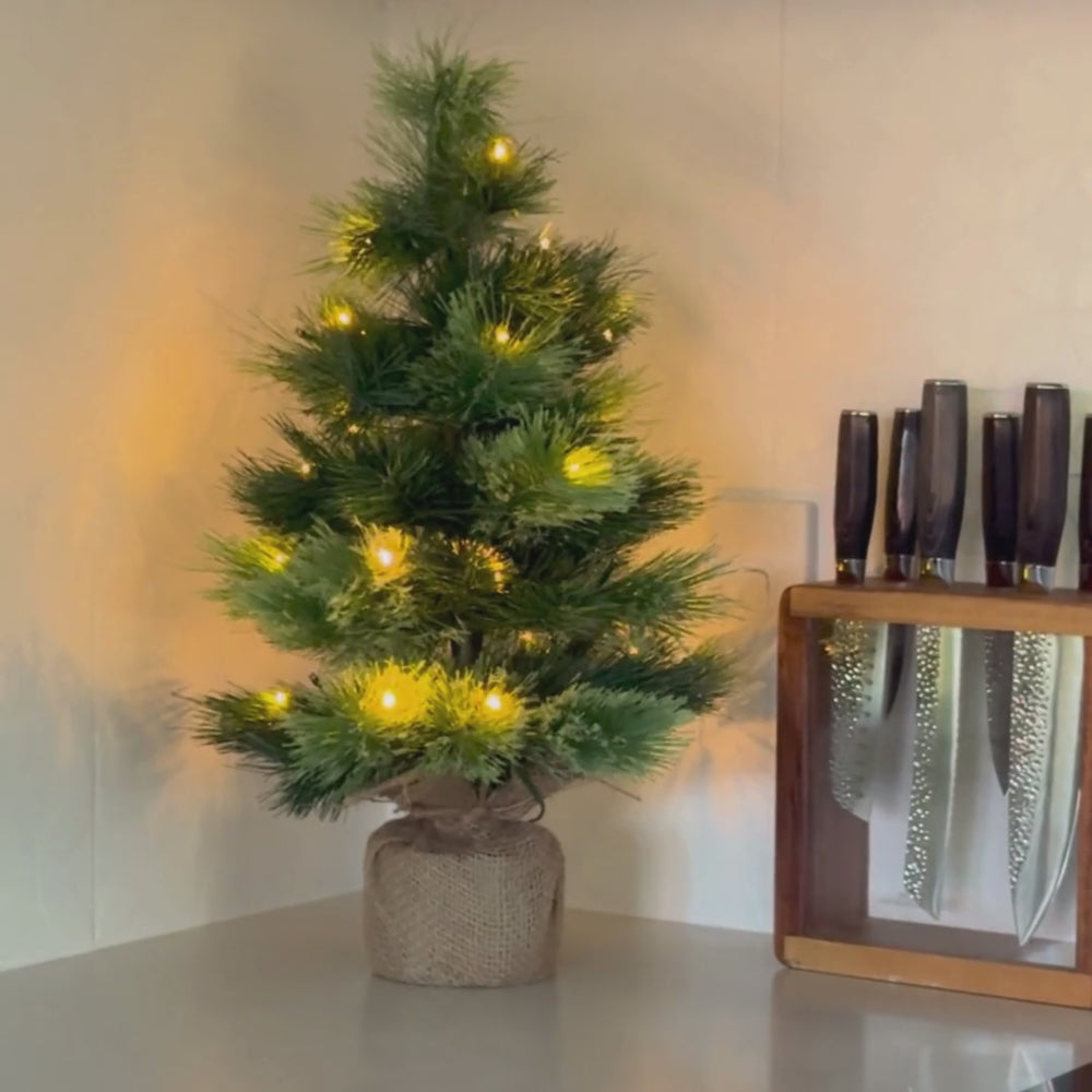 2FT (60cm) Mini Christmas Tree with Battery LEDs
