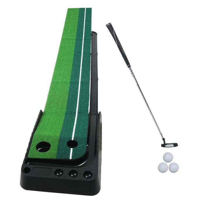 Golf Putting Mat Portable Auto Return Practice Putter Trainer Indoor Outdoor Type A Homecoze