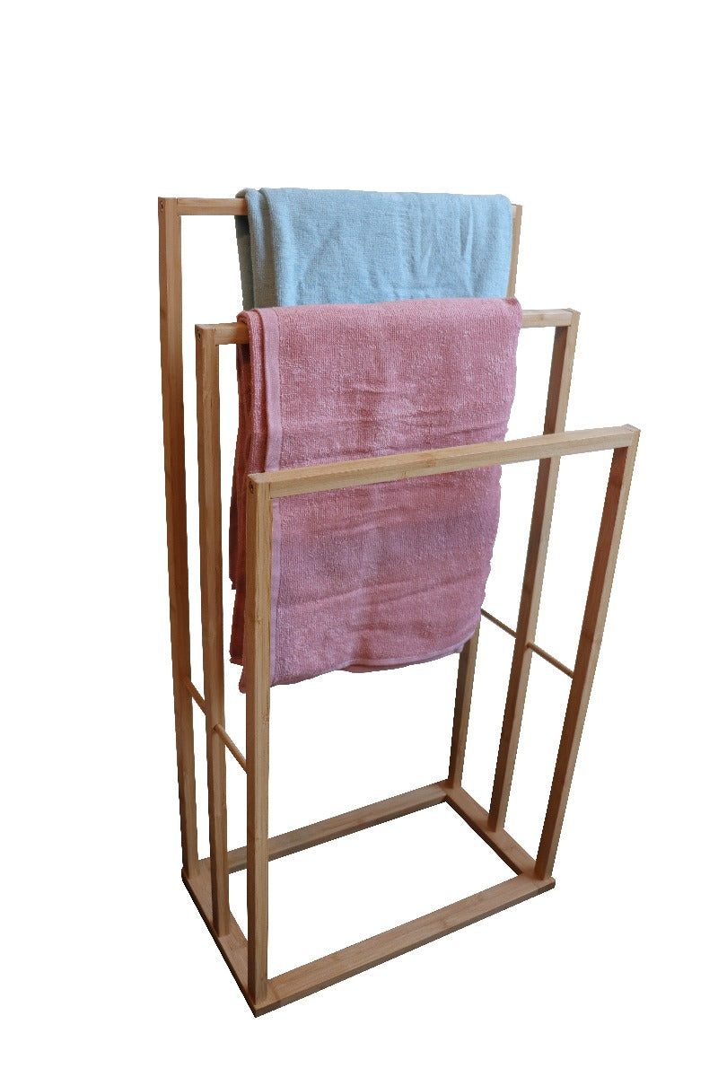 Freestanding 3-Tier Bamboo Towel Rack 3-Tier Homecoze