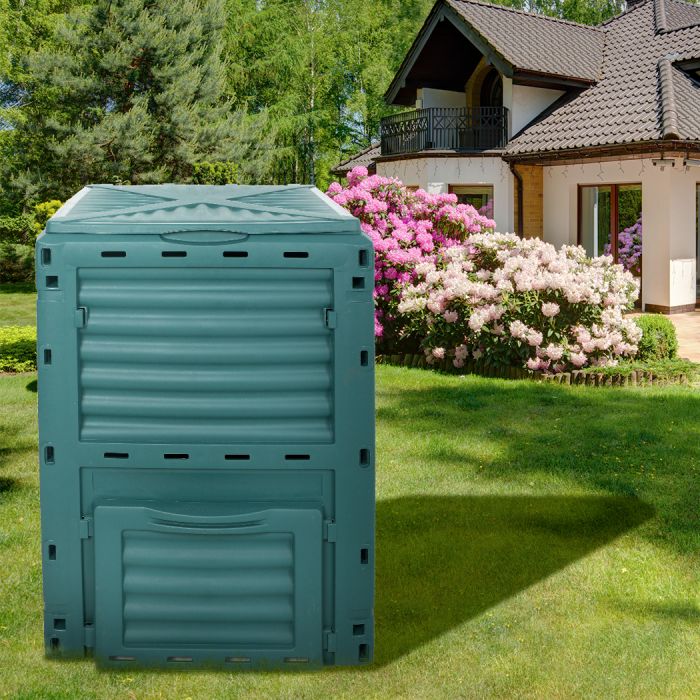 290L Compost Bin Food Waste Recycling Composter Kitchen Garden Composting Green Homecoze