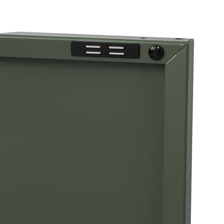 Industrial Series Lowset Double Locker Sideboard Buffet Cabinet - Green Homecoze