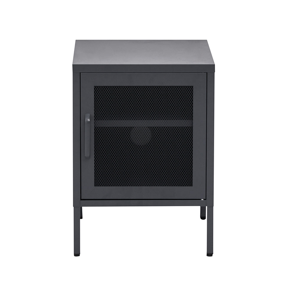 Industrial Series Single Mesh Locker Storage Cabinet - Black Homecoze