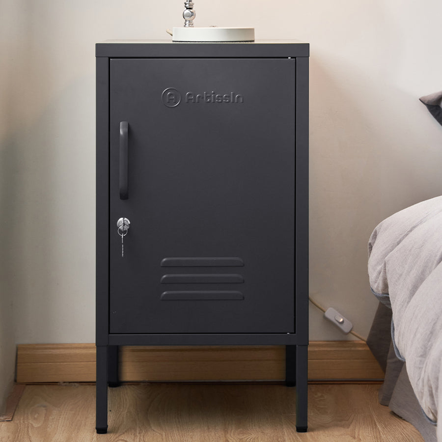 Industrial Series Single Locker Storage Cabinet - Black Homecoze