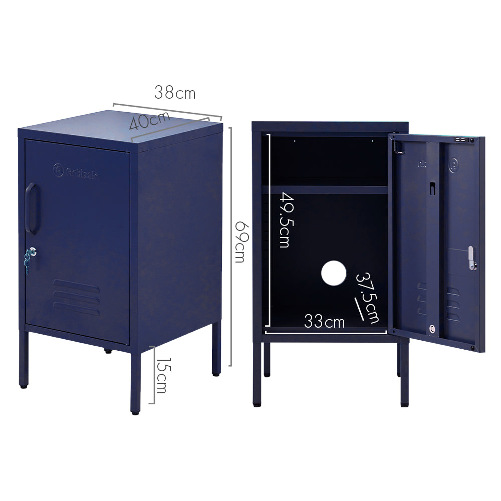 Industrial Series Single Locker Storage Cabinet - Blue Homecoze