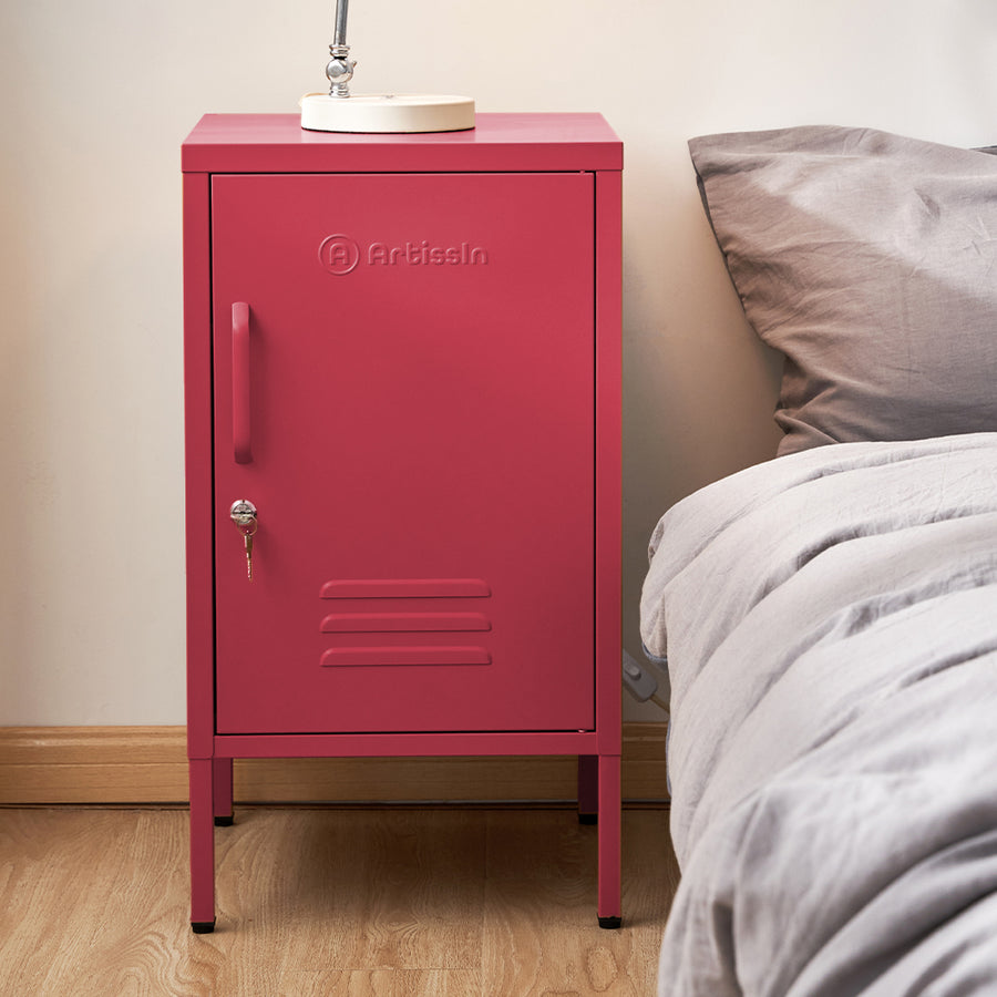 Industrial Series Single Locker Storage Cabinet - Pink Homecoze