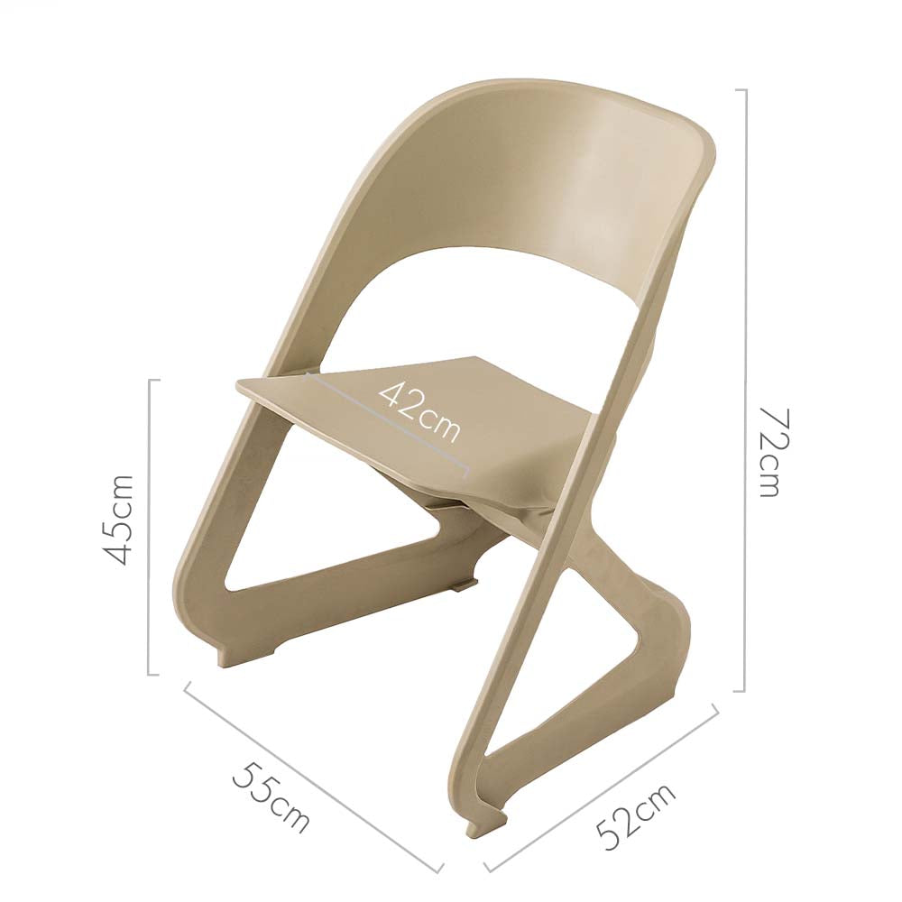 Nordic Artistic Style Stackable Chairs Set of 4 - Beige - Homecoze