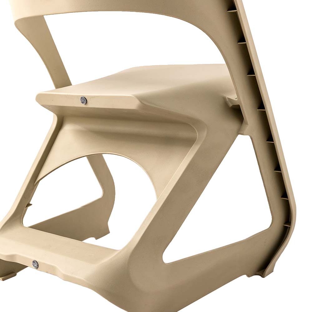 Nordic Artistic Style Stackable Chairs Set of 4 - Beige - Homecoze