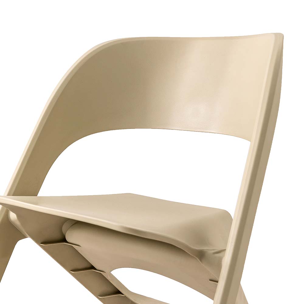 Nordic Artistic Style Stackable Chairs Set of 4 - Beige - Homecoze
