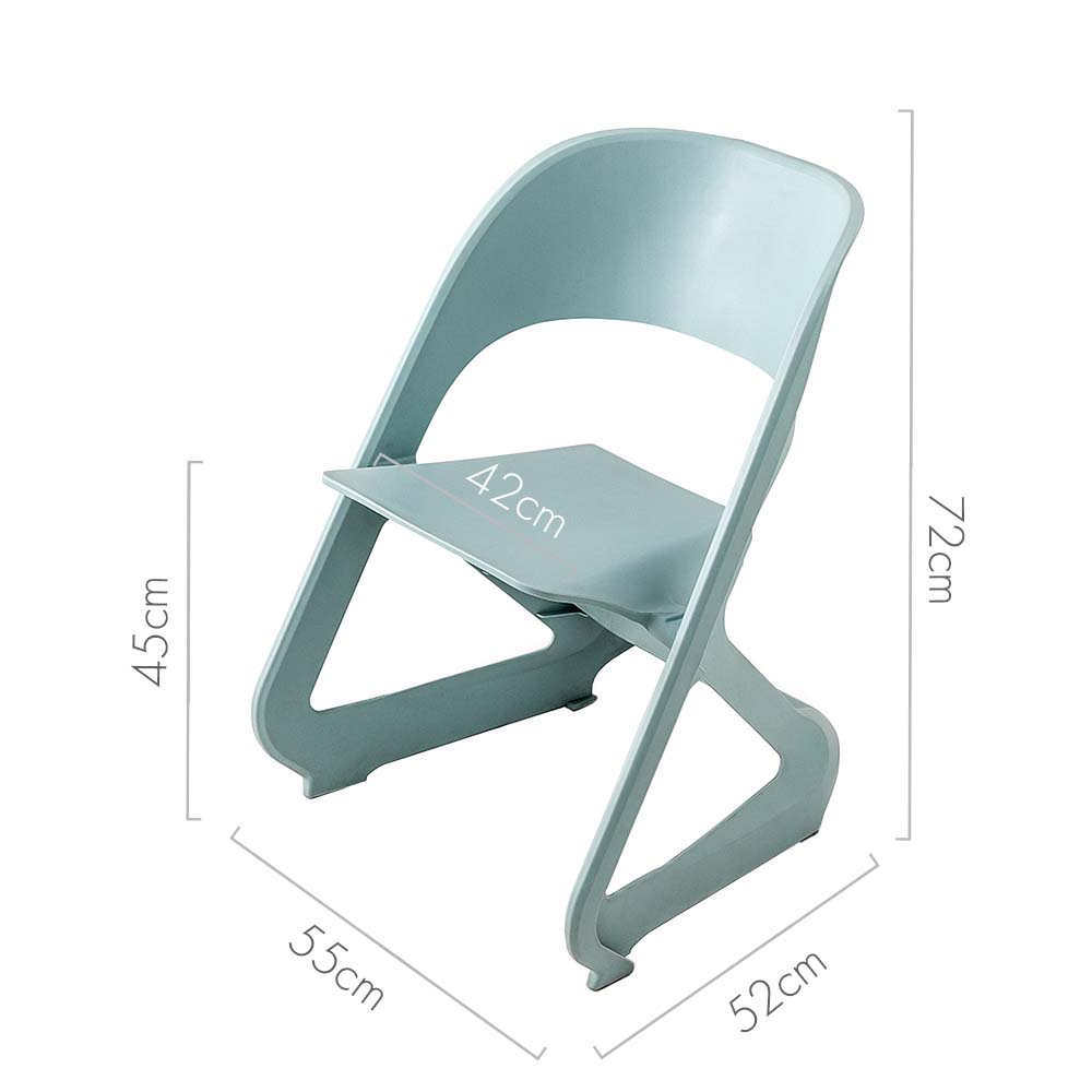 Nordic Artistic Style Stackable Chairs Set of 4 - Blue - Homecoze