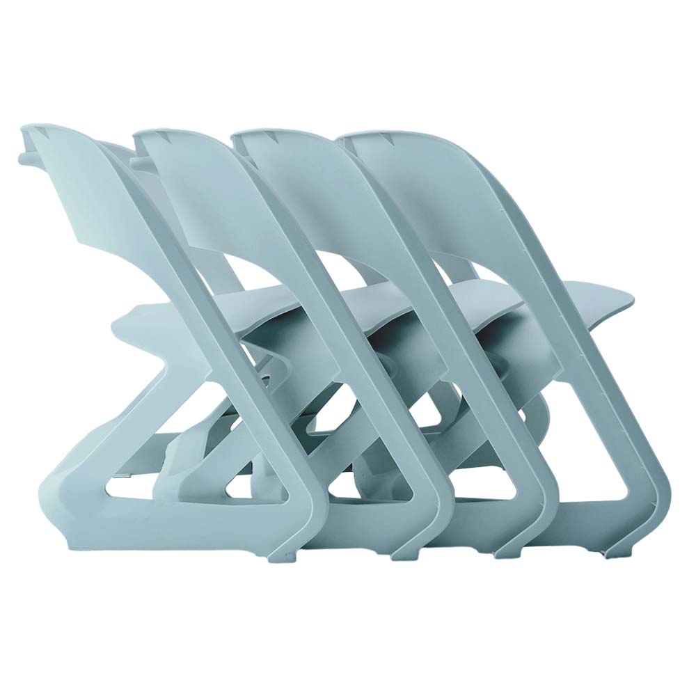 Nordic Artistic Style Stackable Chairs Set of 4 - Blue - Homecoze