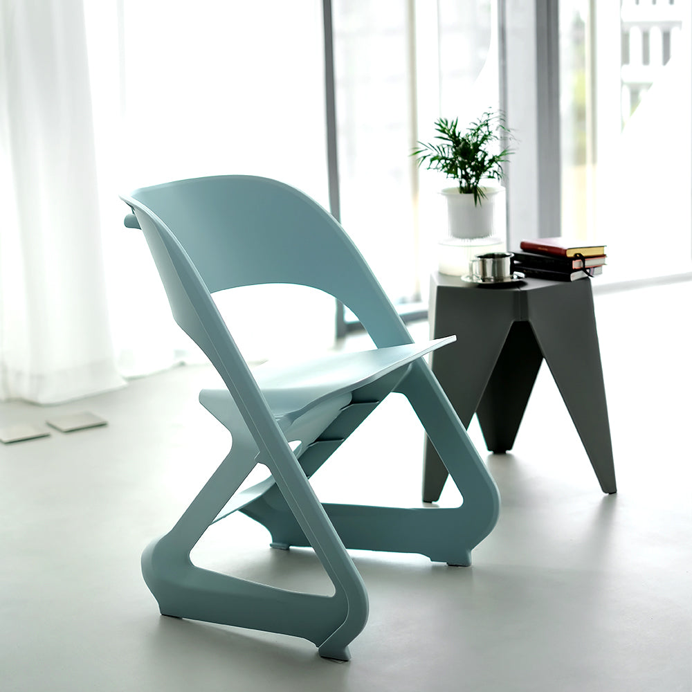Nordic Artistic Style Stackable Chairs Set of 4 - Blue - Homecoze