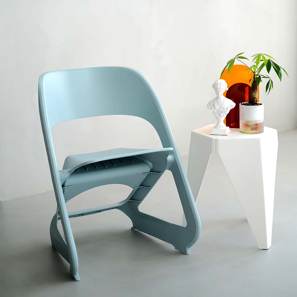 Nordic Artistic Style Stackable Chairs Set of 4 - Blue - Homecoze