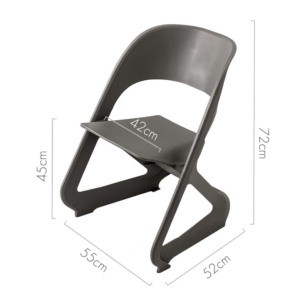 Nordic Artistic Style Stackable Chairs Set of 4 - Grey - Homecoze