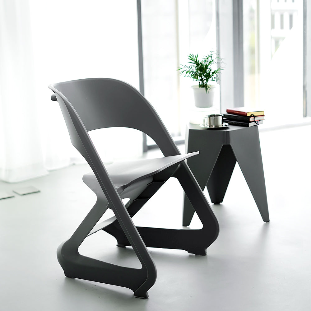 Nordic Artistic Style Stackable Chairs Set of 4 - Grey - Homecoze