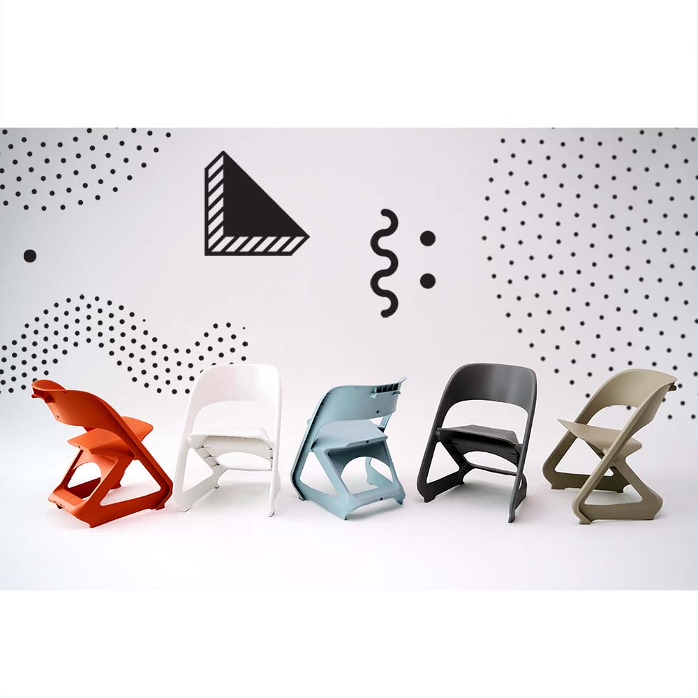 Nordic Artistic Style Stackable Chairs Set of 4 - Grey - Homecoze