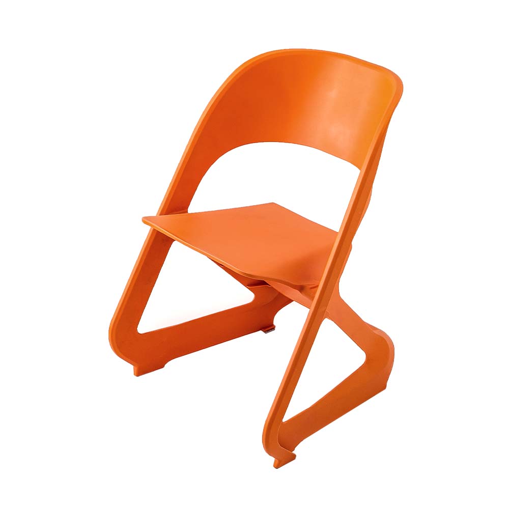 Nordic Artistic Style Stackable Chairs Set of 4 - Orange - Homecoze