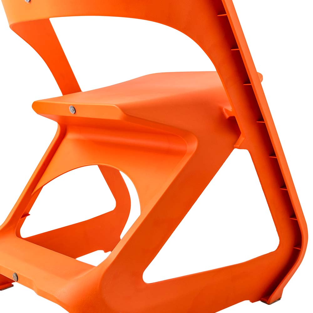 Nordic Artistic Style Stackable Chairs Set of 4 - Orange - Homecoze