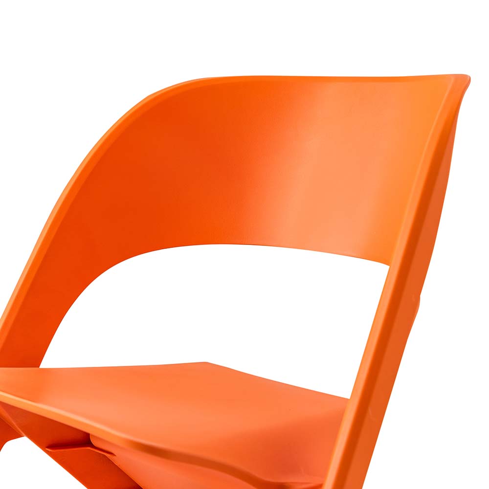 Nordic Artistic Style Stackable Chairs Set of 4 - Orange - Homecoze