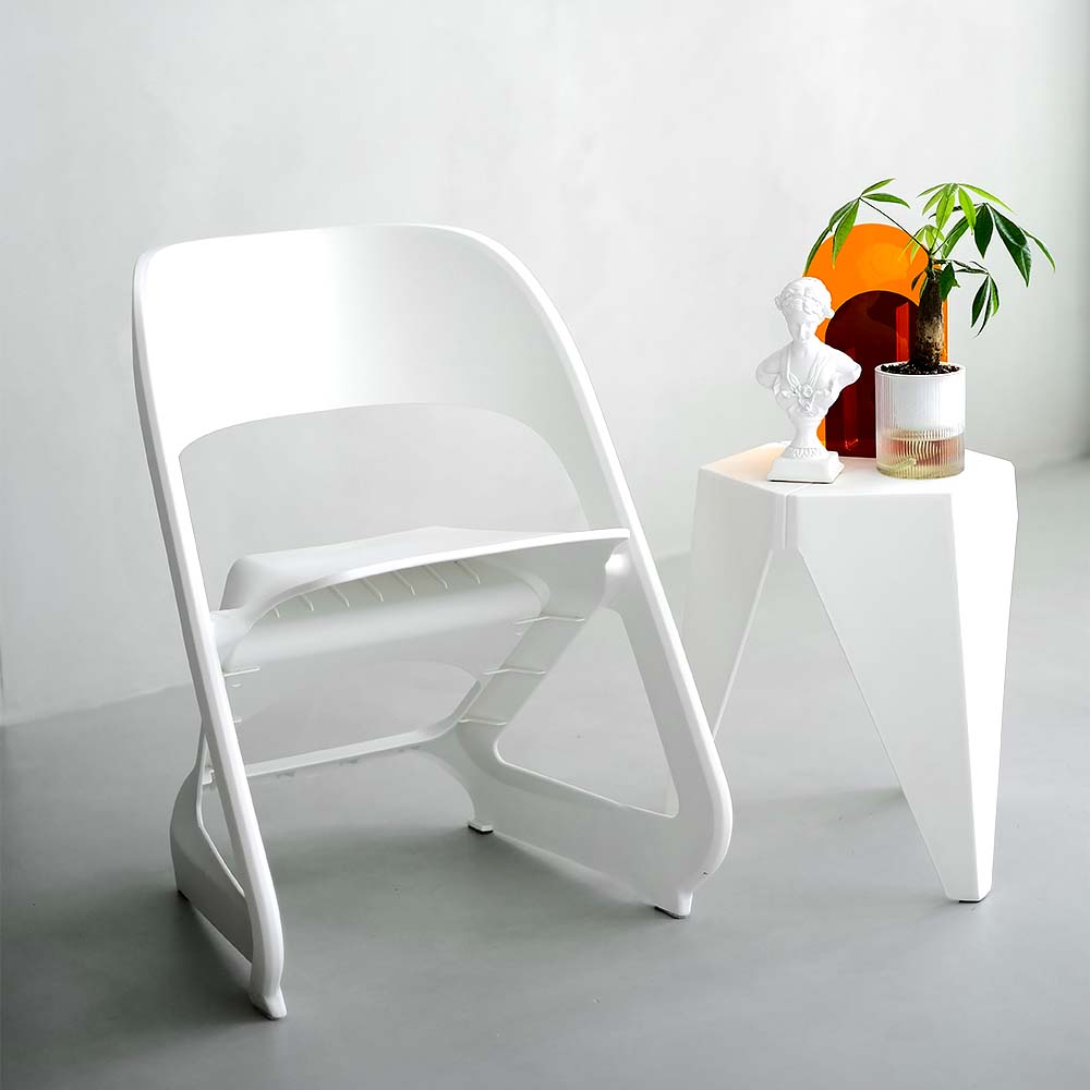 Nordic Artistic Style Stackable Chairs Set of 4 - White - Homecoze