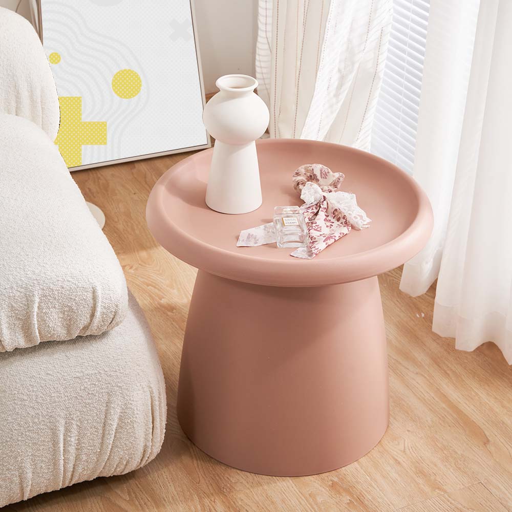 Side Table Mushroom 'Top-Hat' Nordic Style 52cm - Pink - Homecoze
