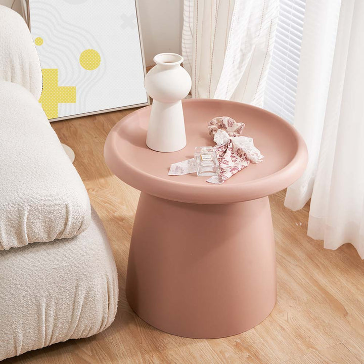 Side Table Mushroom 'Top-Hat' Nordic Style 50cm - Pink Homecoze