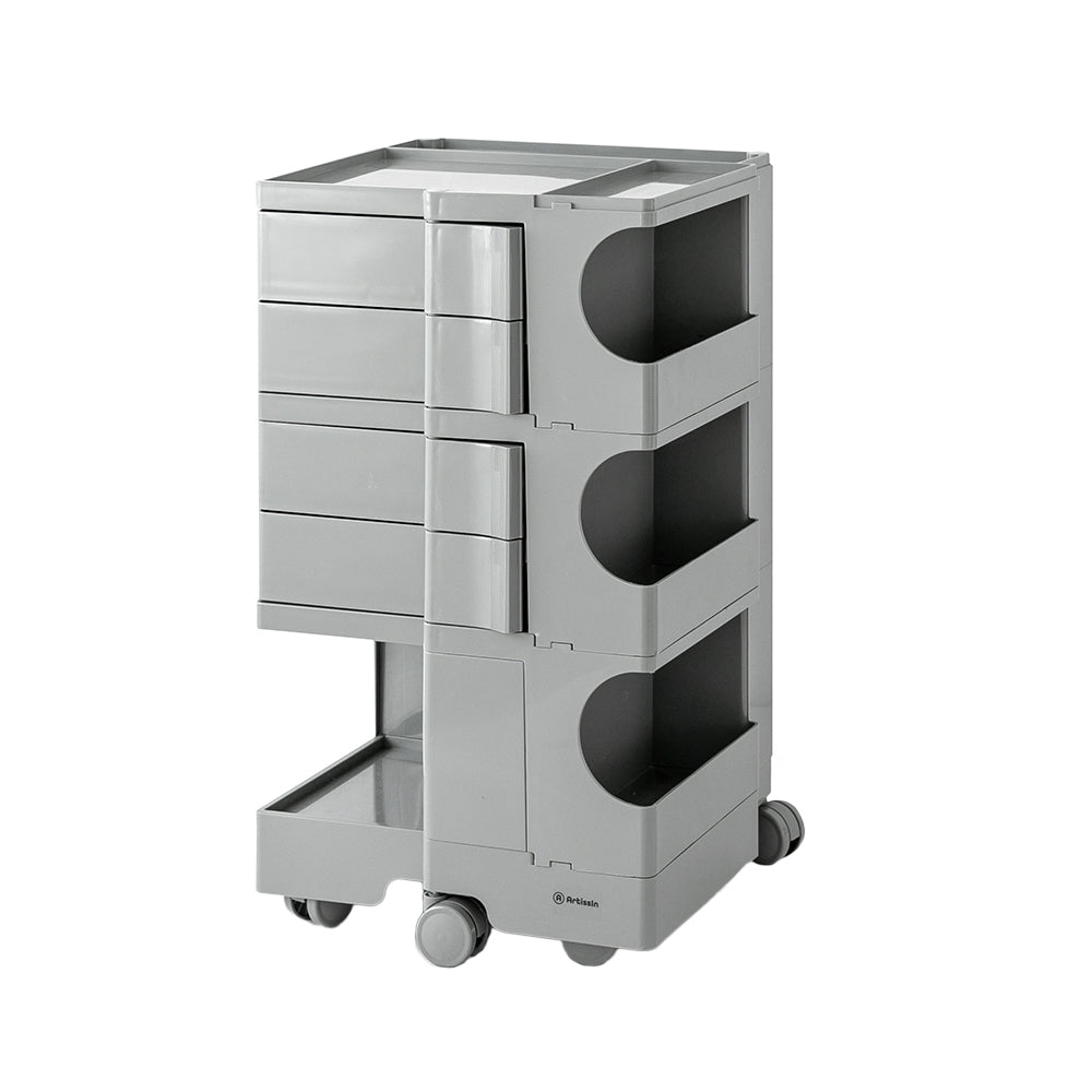 5-Tier Craft Trolley | Multipurpose Storage Cart - Grey - Homecoze