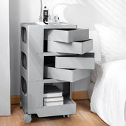 5-Tier Craft Trolley | Multipurpose Storage Cart - Grey - Homecoze