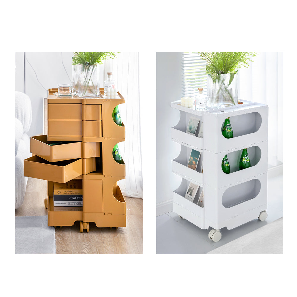 5-Tier Craft Trolley | Multipurpose Storage Cart - Grey - Homecoze