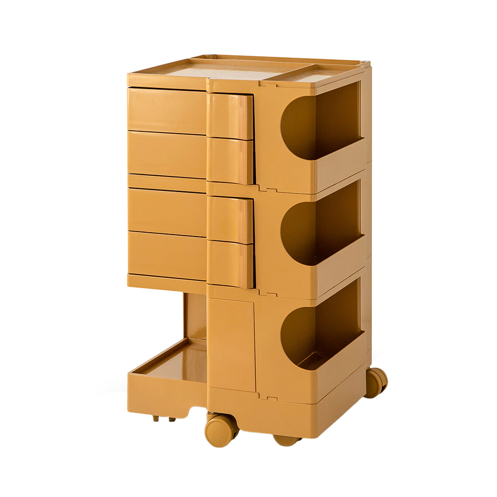 5-Tier Craft Trolley | Multipurpose Storage Cart - Yellow - Homecoze