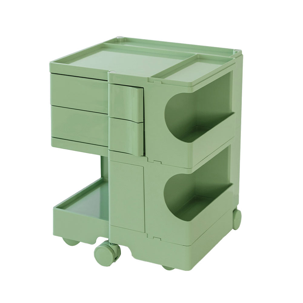 3-Tier Craft Trolley | Multipurpose Storage Cart - Green - Homecoze