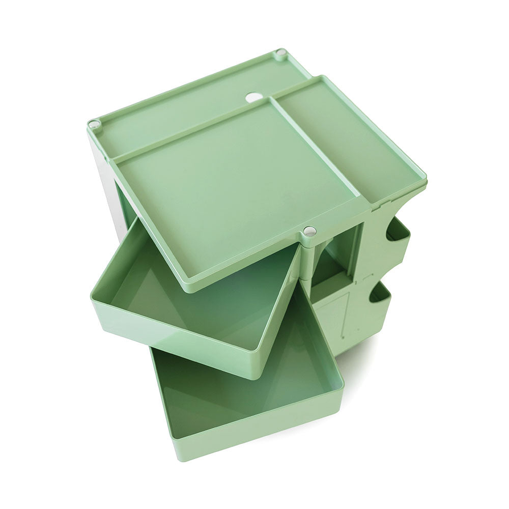 3-Tier Craft Trolley | Multipurpose Storage Cart - Green - Homecoze
