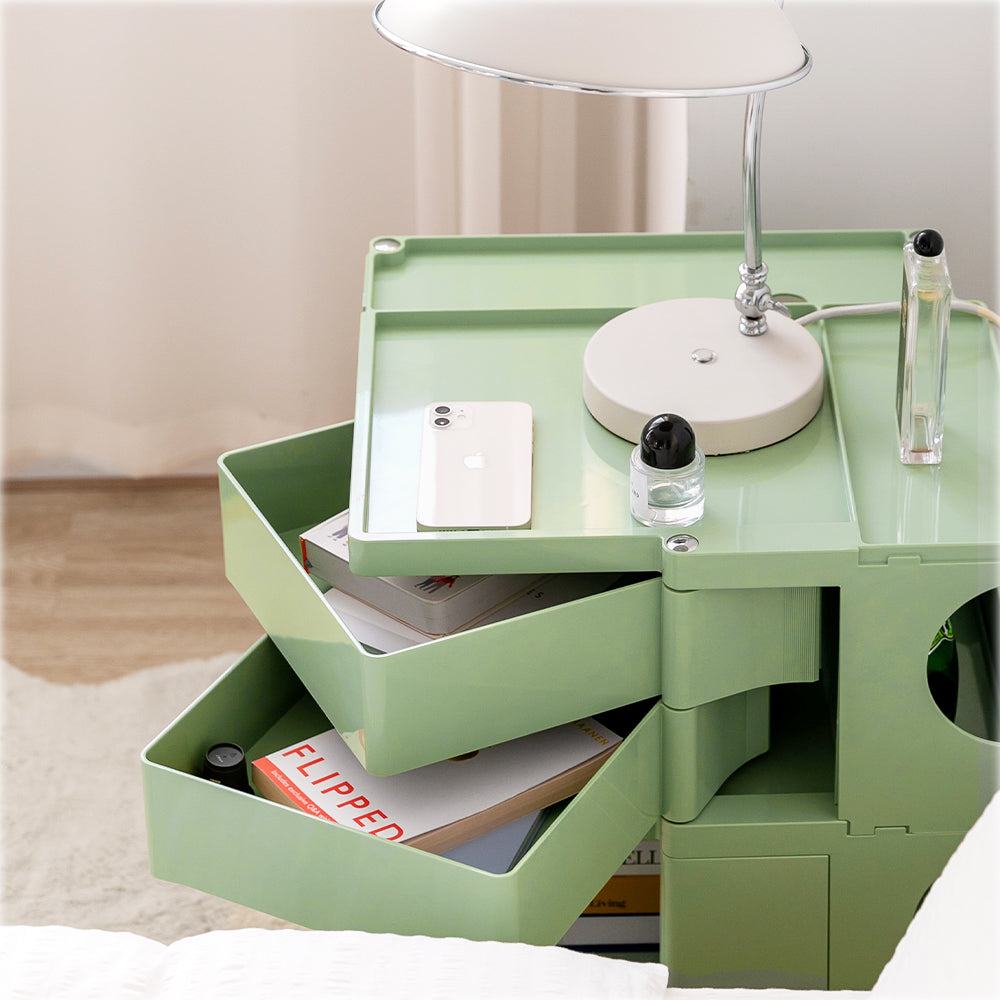 3-Tier Craft Trolley | Multipurpose Storage Cart - Green - Homecoze