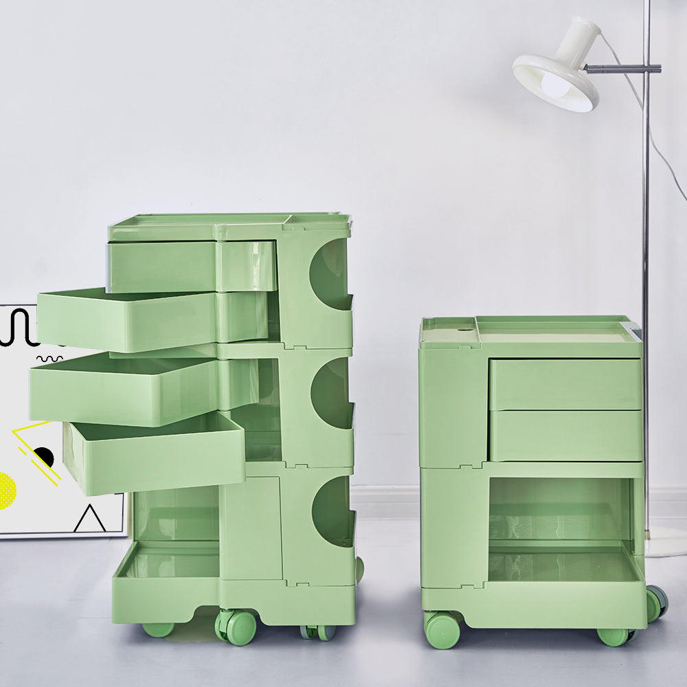 3-Tier Craft Trolley | Multipurpose Storage Cart - Green - Homecoze
