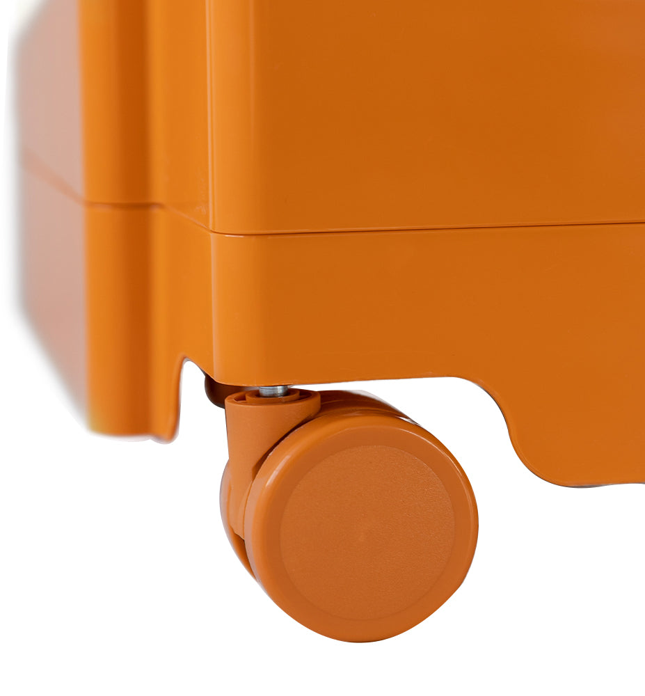 3-Tier Craft Trolley | Multipurpose Storage Cart - Orange - Homecoze