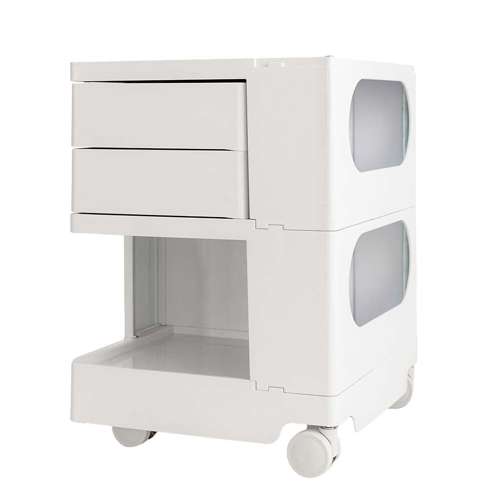 3-Tier Craft Trolley | Multipurpose Storage Cart - White - Homecoze