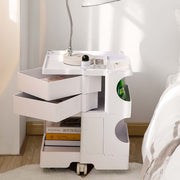 3-Tier Craft Trolley | Multipurpose Storage Cart - White - Homecoze