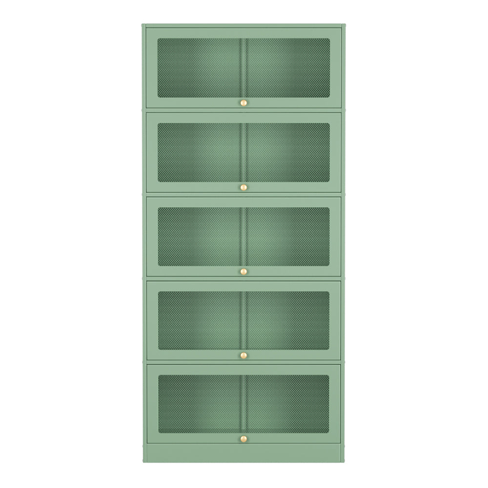 Industrial Series Buffet Sideboard Metal Locker Storage Display Cabinet - Green Homecoze