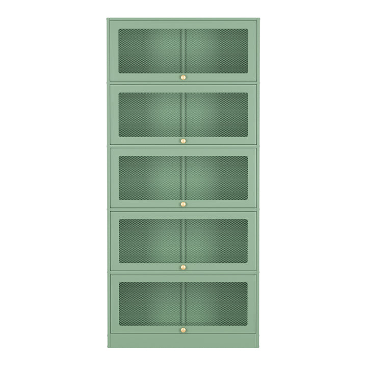 Industrial Series Buffet Sideboard Metal Locker Storage Display Cabinet - Green Homecoze