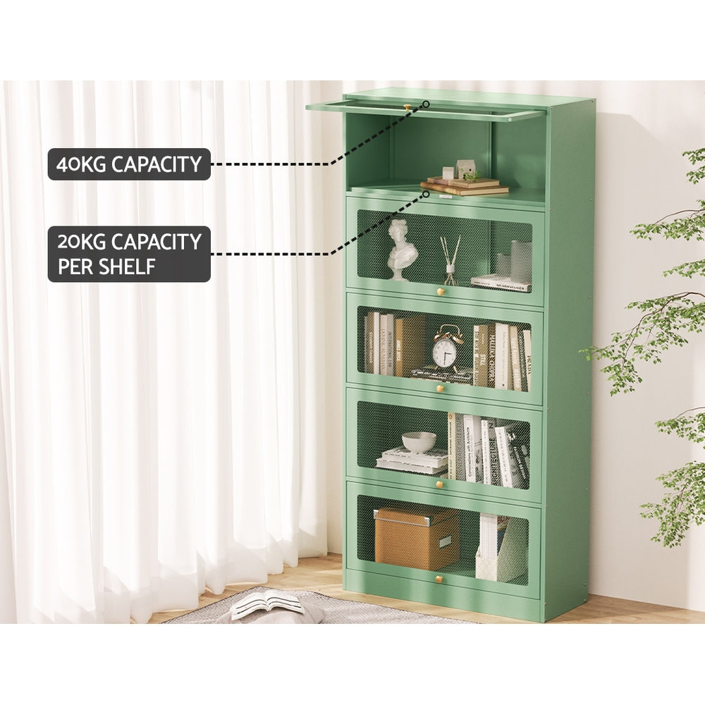 Industrial Series Buffet Sideboard Metal Locker Storage Display Cabinet - Green Homecoze