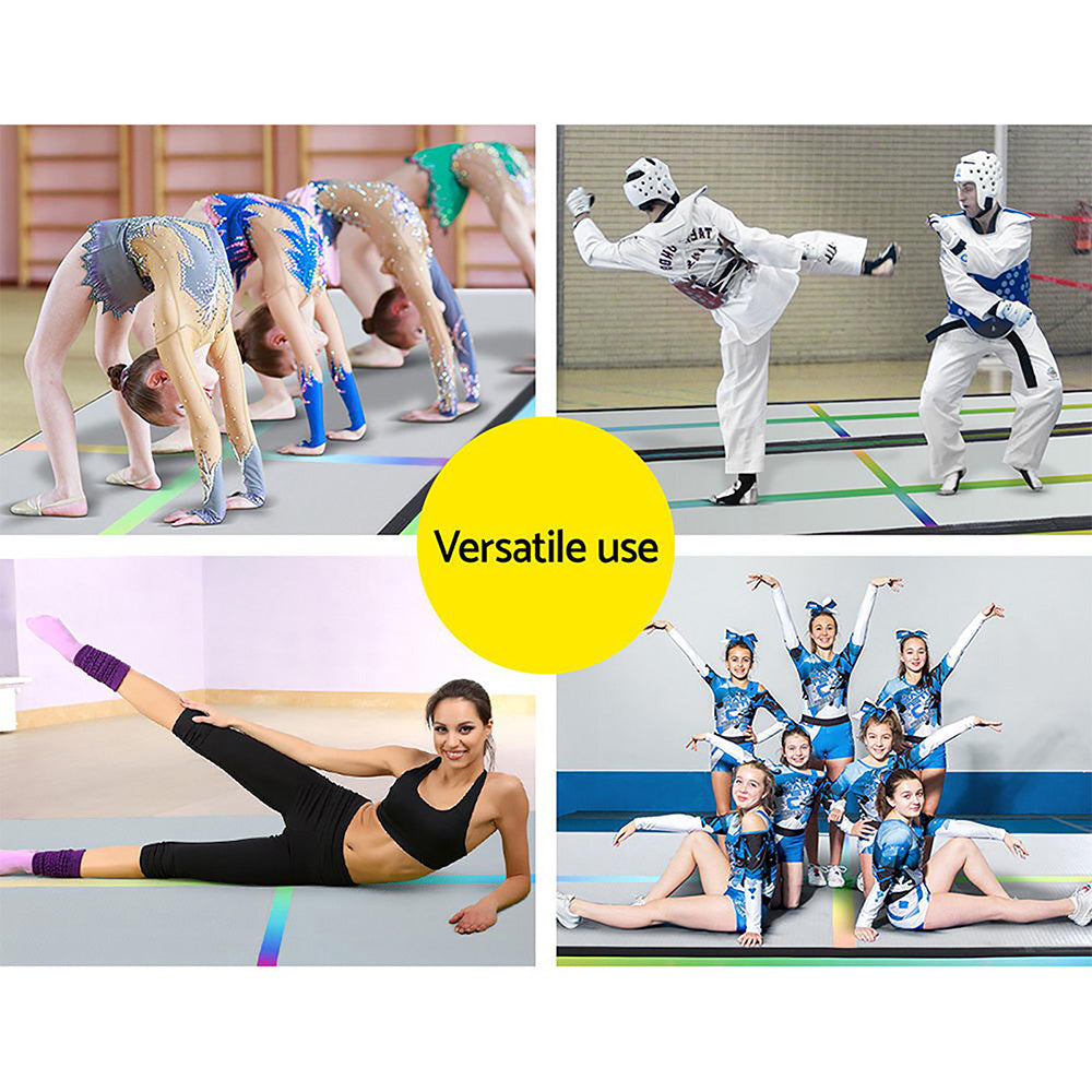 3M Air Track Gymnastics Tumbling Inflatable Exercise Mat 10cm Thick + Air Pump Homecoze