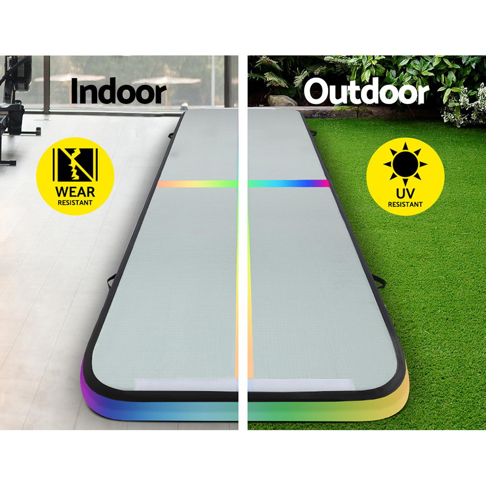 4M Air Track Gymnastics Tumbling Inflatable Exercise Mat 10cm Thick Homecoze
