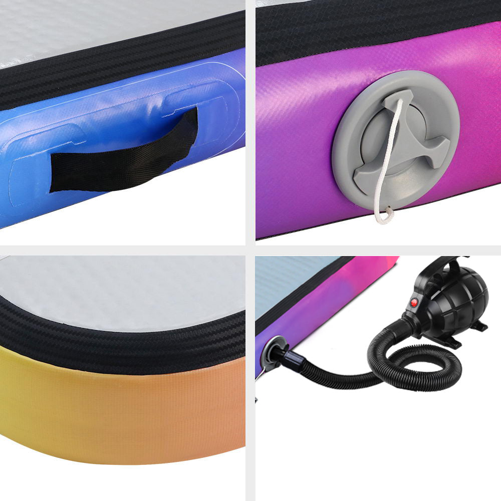 4M Air Track Gymnastics Tumbling Inflatable Exercise Mat 10cm Thick + Air Pump Homecoze
