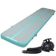 4M Air Track Gymnastics Tumbling Inflatable Exercise Mat 10cm Thick Green with Pump Homecoze