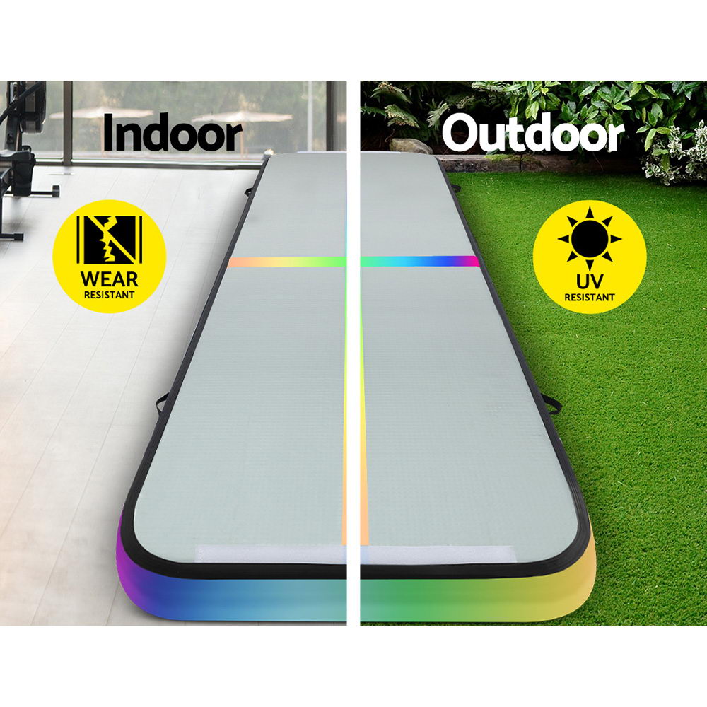 4M Air Track Gymnastics Tumbling Inflatable Exercise Mat 20cm Thick Homecoze