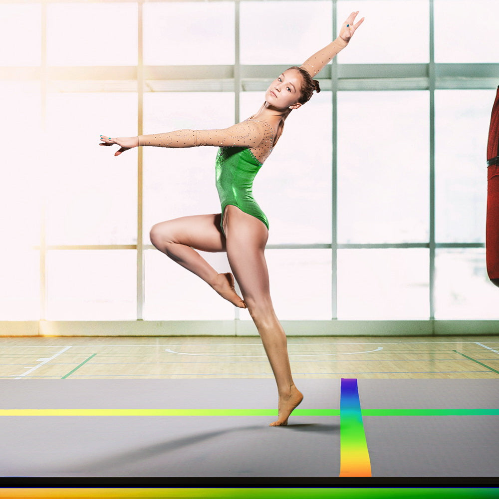 4M Air Track Gymnastics Tumbling Inflatable Exercise Mat 20cm Thick + Air Pump Homecoze