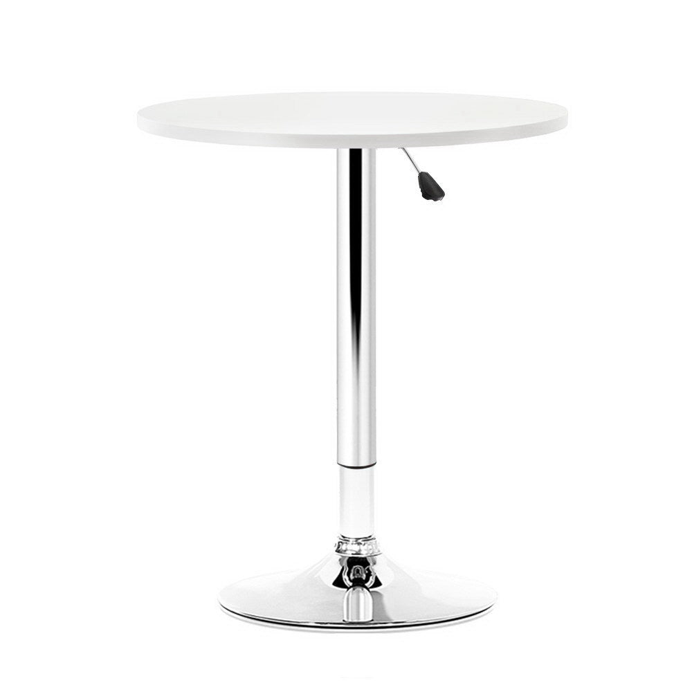 Modern Swivel Kitchen Bar Table Gas Lift Height Adjustable - White Homecoze