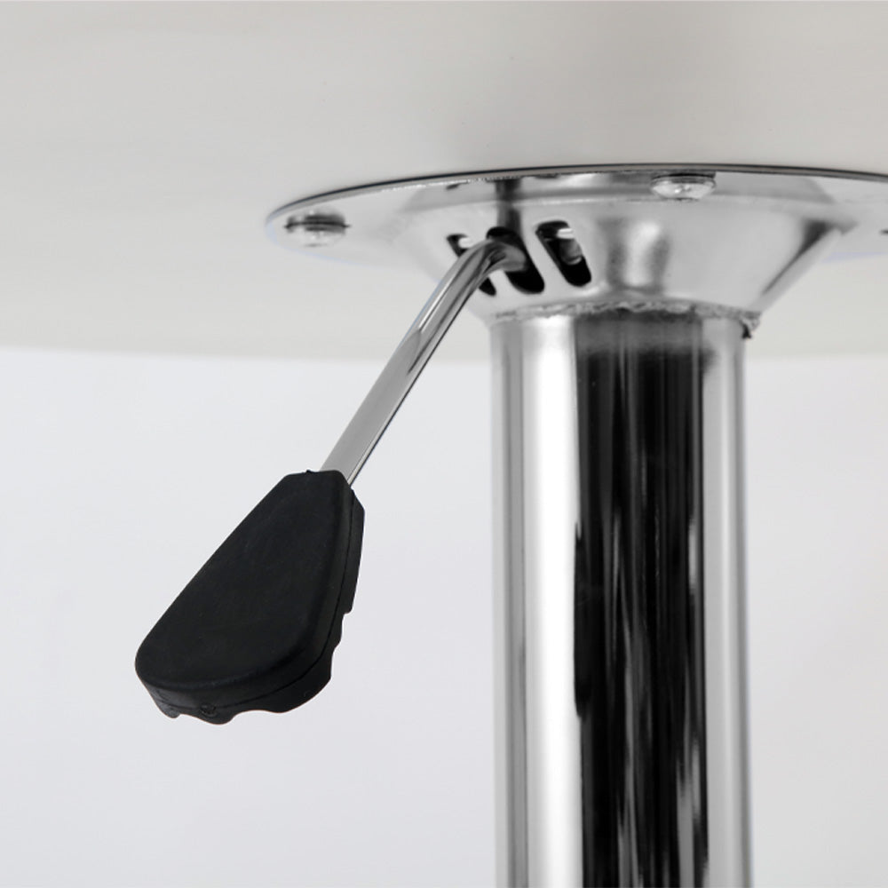 Modern Swivel Kitchen Bar Table Gas Lift Height Adjustable - White Homecoze