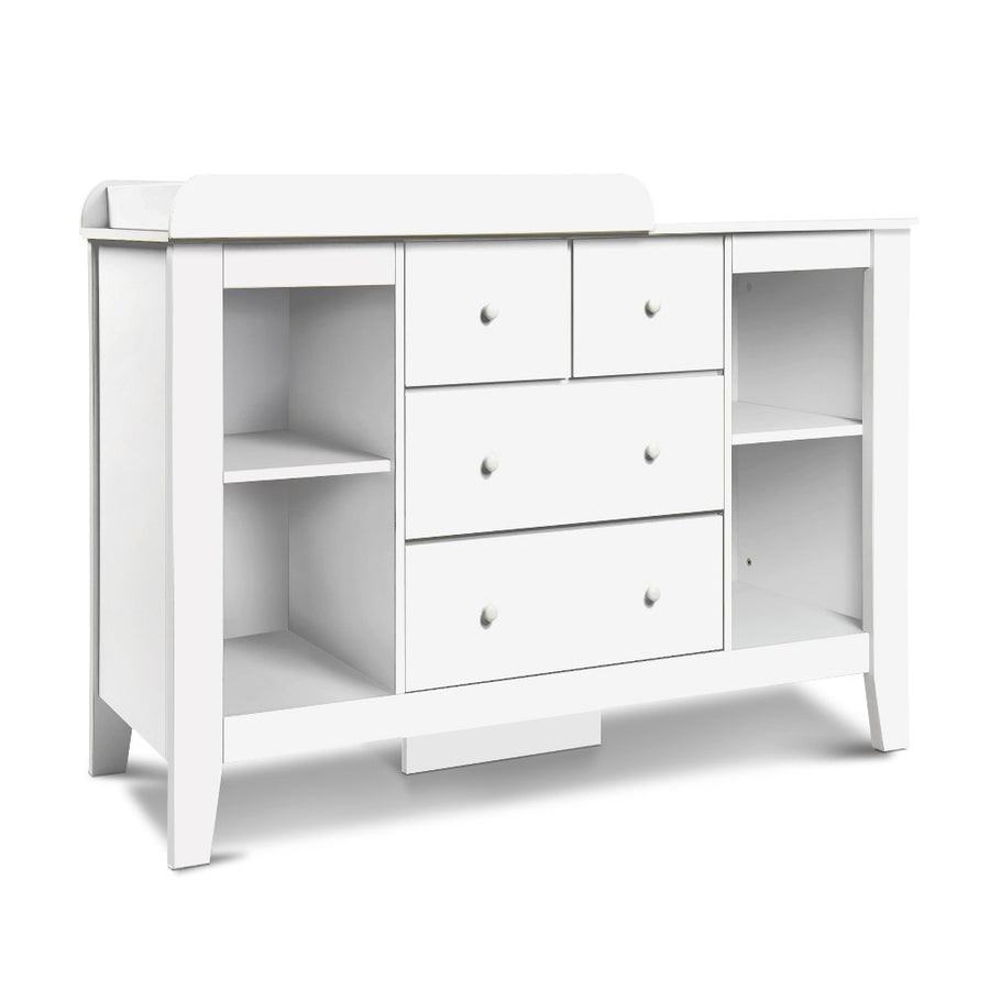 Baby Change Table Dresser Storage Cabinet - White Homecoze