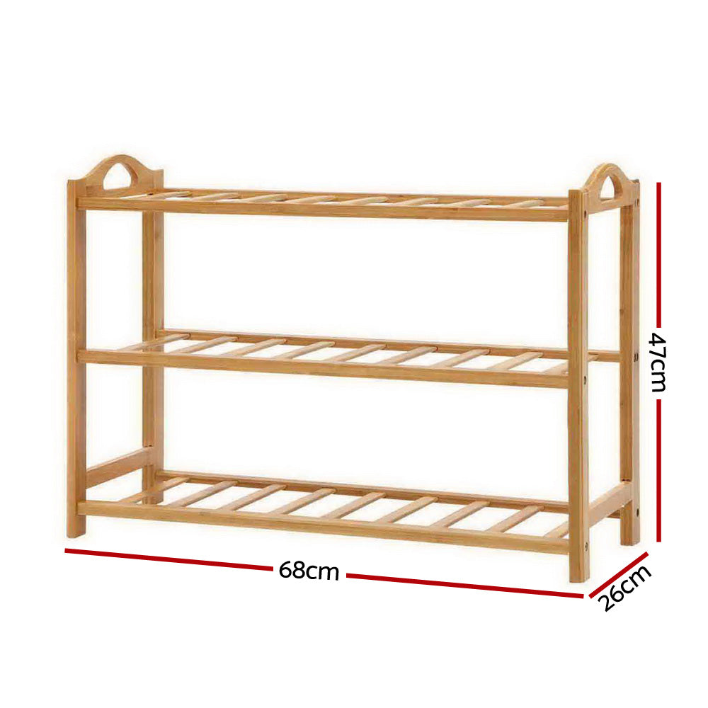 3 Tiers Bamboo Shoe Rack Stand Homecoze