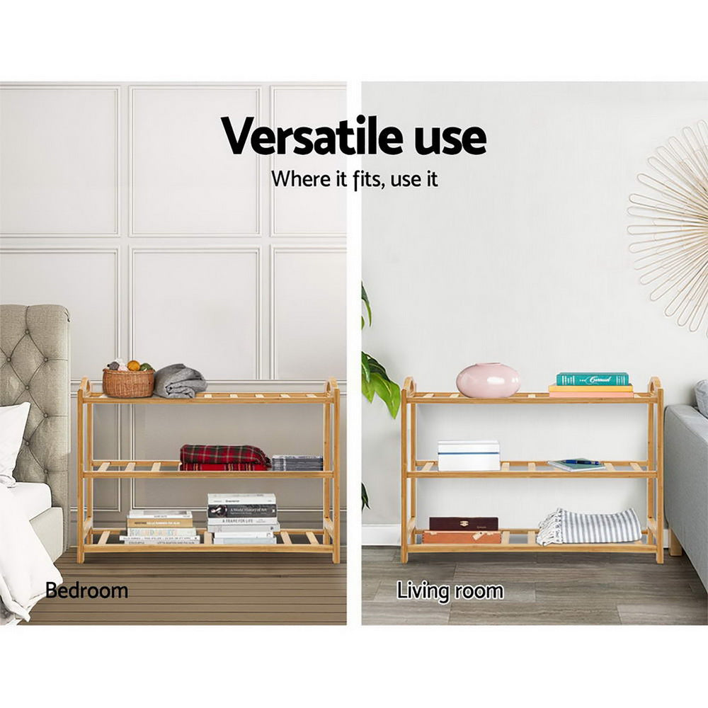 3 Tiers Bamboo Shoe Rack Stand Homecoze